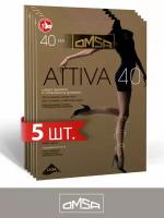 Колготки OMSA ATTIVA, 40 den, 5 шт., размер S, бежевый