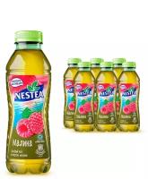 NESTEA Зеленый чай со вкусом малины, 6 шт по 0.5 л