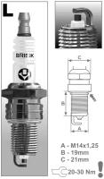 Свечи BRISK Super L15YC медн.электрод 2101-09 (4шт) Чехия