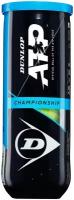 Мяч теннисный Dunlop ATP Championship 3B, 601332, уп.3ш, одобр. ITF, нат.резина,фетр