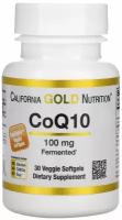 Капсулы California Gold Nutrition CoQ10, 100 мг, 30 шт