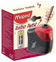 Точилка MAPED Turbo Twist 1 отв, с конт, элек, раб. на бат.026031