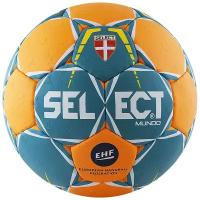 Мяч гандбольный SELECT Mundo 1662858444, Senior (р.3), EHF Appr., ПУ ручная сшивка зеленый
