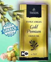 Оливковое масло холодный отжим Tasos Gold Premium Extra Virgin 5 л