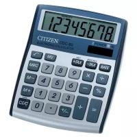 Калькулятор настольный Citizen CDC-80, 8 разр, двойное питание, 109*135*25мм, серебристый