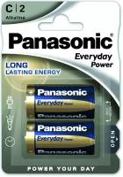 Щелоные батарейки Panasonic Everyday Power C, LR14 LR14EPS/2BP 2шт