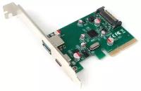 Контроллер USB Gembird SPCR-02, в PCI, порты: 2 внешних USB 3.1 Type-C и Type-A