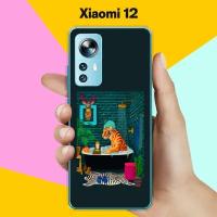 Силиконовый чехол на Xiaomi 12 Тигр в ванной / для Сяоми 12