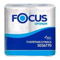 Туалетная бумага Focus Optimum белая двухслойная 5036770 4 рул