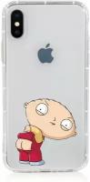 Чехол для iPhone X / XS силиконовый "Стюи Гриффин / Stewie Griffin" с усиленным бортом для защиты камер