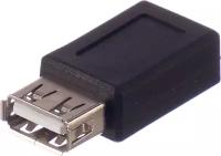 Адаптер переходник GSMIN RT-55 USB 2.0 (F) - micro-USB (F) (Черный)