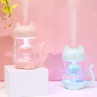 Увлажнитель воздуха Kitty Humidifier 3 в 1 (Розовый, Голубой, Белый, Фиолетовый)