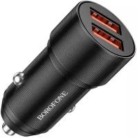 Автомобильное заряд. устр. Borofone BZ19 2USB 2.4A черное