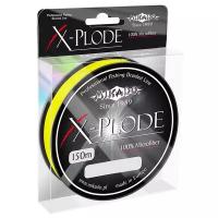 Плетеный шнур Mikado X-PLODE 0,14 yellow (150 м) - 15.25 кг. Z18Y-014