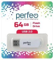 Флешка Perfeo C03 64 ГБ, white