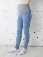 Джинсы узкие для беременных Мамуля Красотуля голубой деним