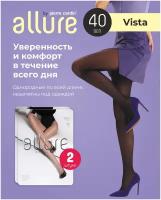 Колготки ALLURE Vista, 40 den, 2 шт., размер 2, черный