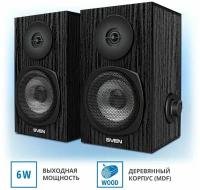 SVEN SPS-575, чёрный, акустическая система 2.0, USB, мощность 2x3 Вт(RMS)