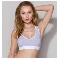 Топ Passion PS012 top Grey, размер XL, цвет: Серый