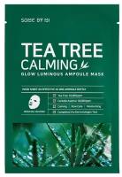 Some By Mi Успокаивающая тканевая маска с чайным деревом Tea Tree Calming Glow Luminous Ampoule Mask, 25 г, 25 мл