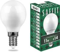 Лампа светодиодная Saffit SBG4511 шар E14 11W 2700K 55136