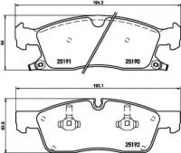 К-т дисков. тормоз. колодок JEEP GRAND CHEROKEE 20 TEXTAR 2519002