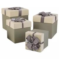 Набор подарочных коробок Yiwu Zhousima Crafts квадратные, 4 шт