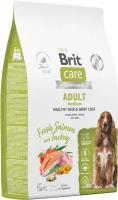 Сухой корм для собак средних пород Brit Care Dog Adult M Healthy Skin&Shiny Coat с лососем и индейкой, 12 кг