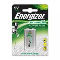 Аккумулятор Ni-Mh 175 мА·ч 9 В Energizer Accu Recharge Power Plus 9V Крона, в упаковке: 1 шт