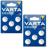 Батарейка Varta ELECTRONICS CR2025 BL10 Lithium 3V (6025) 60251-5-n