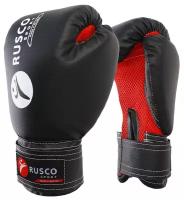 Перчатки боксерские Rusco Sport кож.зам. 8 Oz черные RuscoSport 2947736