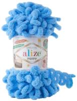 Пряжа Alize Puffy синий (289), 100%микрополиэстер, 9м, 100г, 5шт