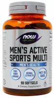 Витамины для мужчин NOW Men`s Active Sports Multi 90 гел. капс