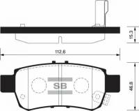 Колодки тормозные задние Sangsin Brake SP1428