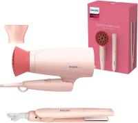 Набор для укладки волос Philips BHP398/00 (фен + выпрямитель), розовый