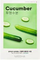 Увлажняющая маска с экстрактом огурца для сухой кожи лица Missha Airy Fit Sheet Mask Cucumber