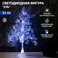 Светильник ночник фигура декоративный светодиодный 15 LED новогодний Neon-Night Ель, нейтральное белое свечение