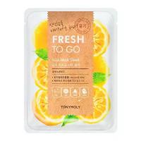 TONY MOLY Fresh To Go Yuja Mask Sheet с цитрусом юдзу для сияния кожи