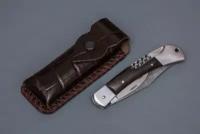 Складной нож из дамасской стали «Гусар 3-х предметный», рукоять венге - Кузница Сёмина