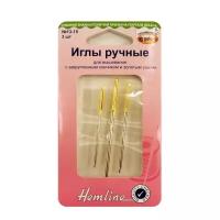 Набор игл ручных Hemline 203.1315 для вышивания, серебристый/золотистый, N13, 5 г