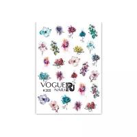 Слайдеры для ногтей Vogue Nails водные наклейки для декора, украшения для маникюра, цветы