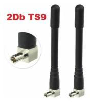 2шт 4G 3G антенна TS9 для модемов mf79, роутеров huawei 2дБ