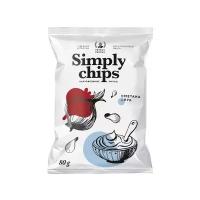 Чипсы картофельные Simply Chips "Сметана и лук", 80 г