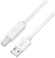 Кабель USB 2.0 AM / BM для подключения принтера (GCR-UPC8), белый, 0.5м