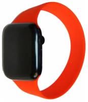 Ремешок для Apple Watch 42/44 mm Sport Band монобраслет силиконовый (размер M/170 мм) <красный>