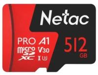 Карта памяти Netac P500 PRO MicroSDHC 512Gb Class 10 UHS-I 100MB/s (NT02P500PRO-512G-S)