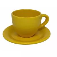 Кофейная пара 100мл керамическая желтая (набор 6 шт.)