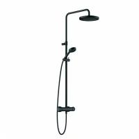 Душевая стойка с термостатом Kludi Logo Dual Shower System 6808239-00, черный матовый