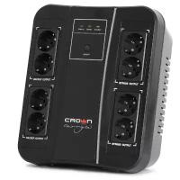 Интерактивный ИБП CROWN MICRO CMUS-295 EURO SMART черный 600 Вт