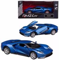 Машина металлическая RMZ City серия 1:32 Ford GT 2019, инерционная, цвет синий, двери открываются